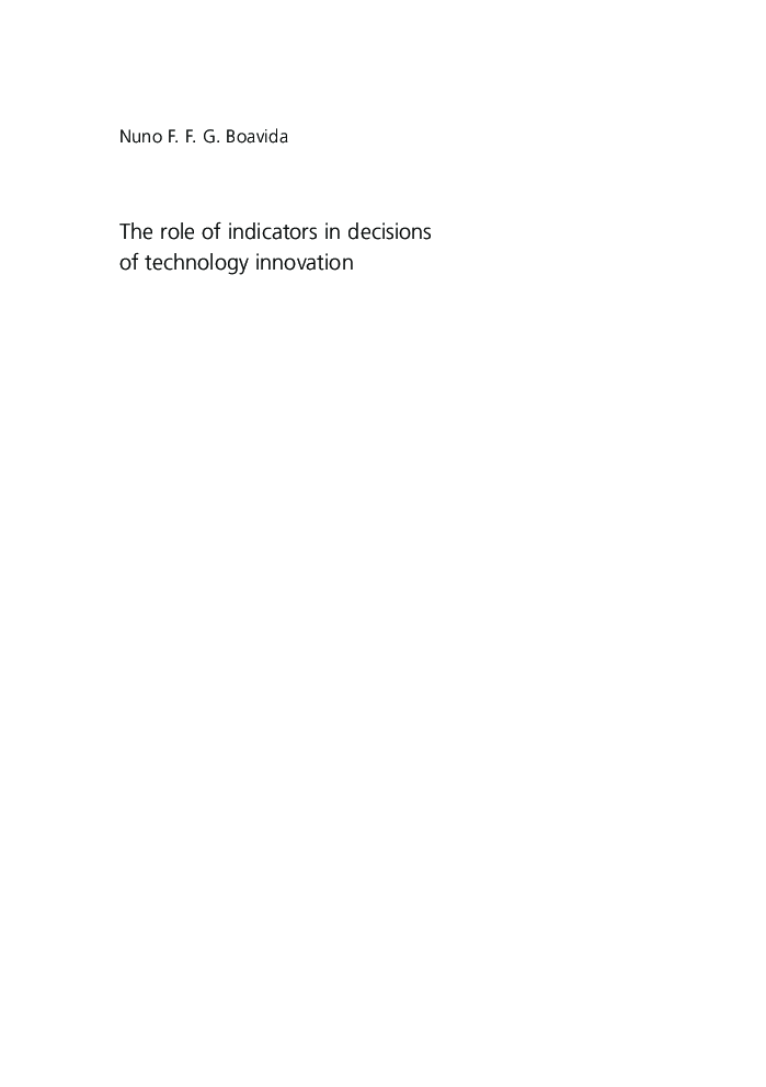 The Role Of Indicators In Decisions Of Technology Innovation - Page 2