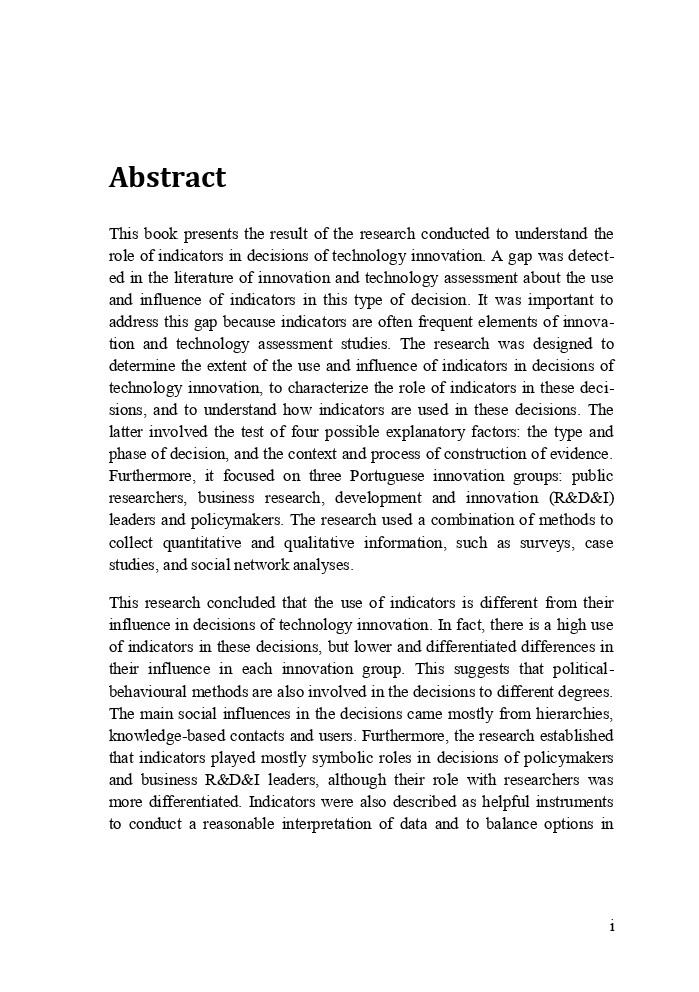 The Role Of Indicators In Decisions Of Technology Innovation - Page 3