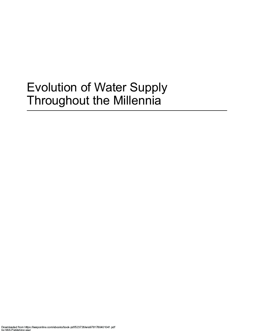 Evolution Of Water Supply Through The Millennia - Page 2