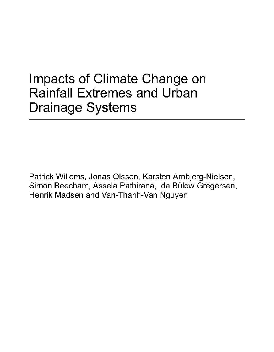 Impacts Of Climate Change On Rainfall Extremes And Urban Drainage Systems - Page 3