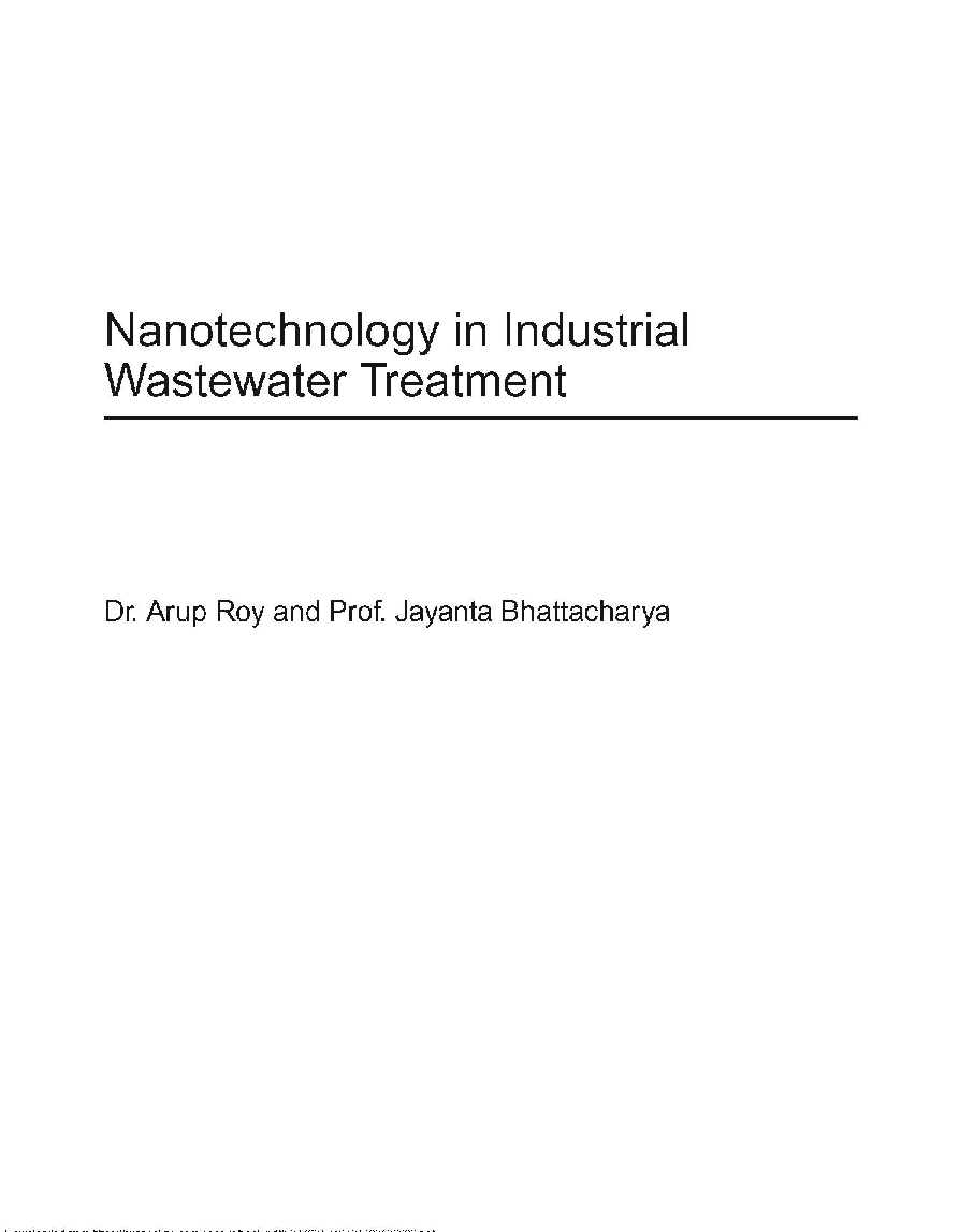 Nanotechnology In Industrial Wastewater Treatment - Page 3