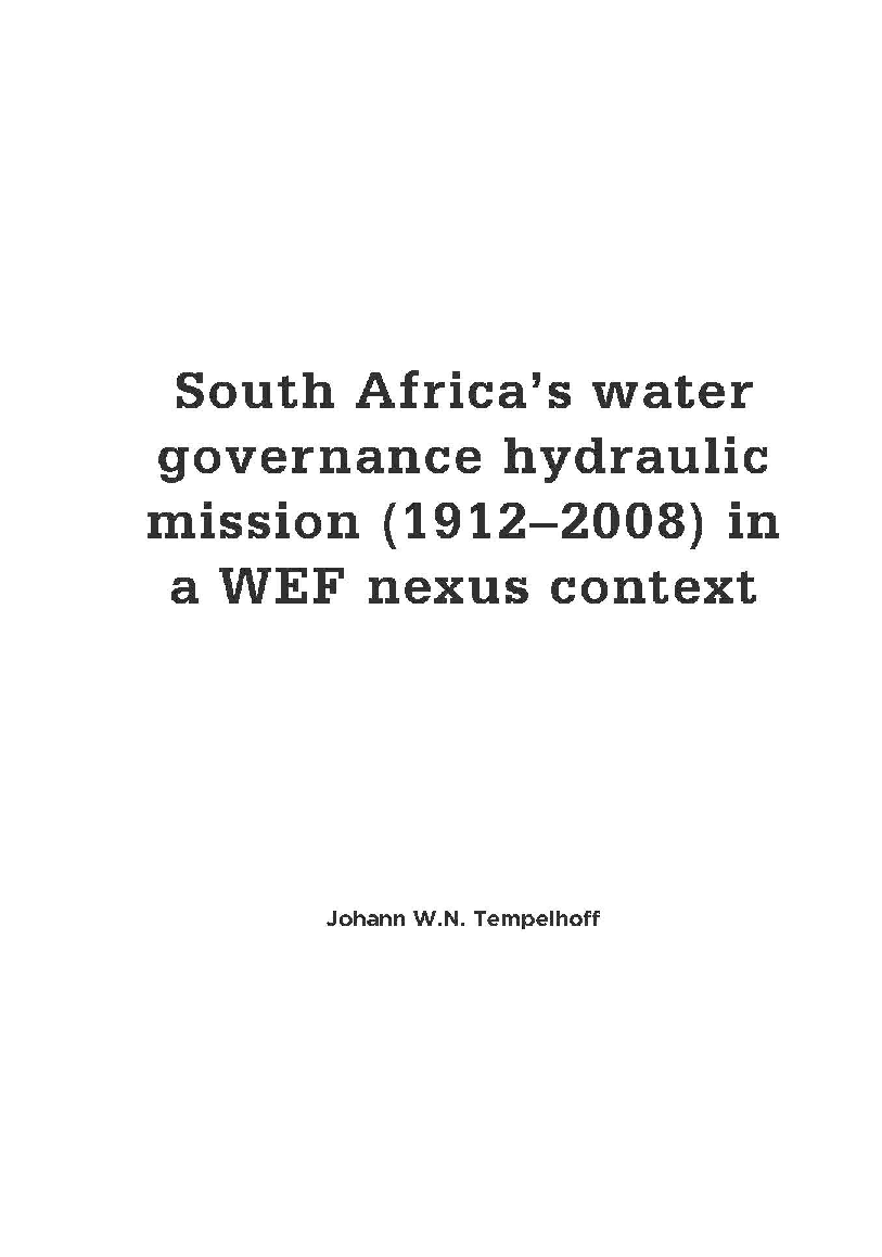 South Africa Water Governance hydraulic Mission 1912-2008 - Page 4