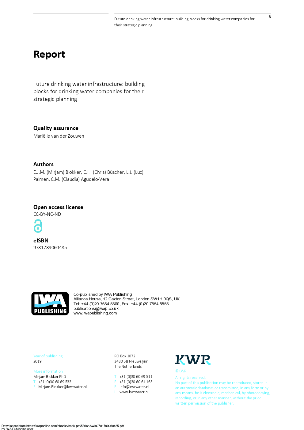 Future Drinking Water infrastructure Building Blocks For Drinking Water Companies For Their Strategic Planning - Page 3