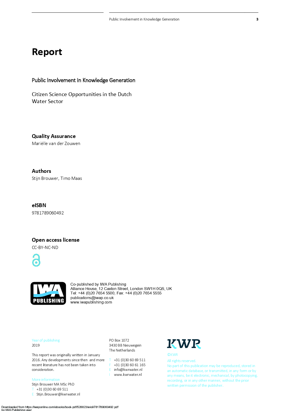 Public Involvement In Knowledge Generation - Page 3