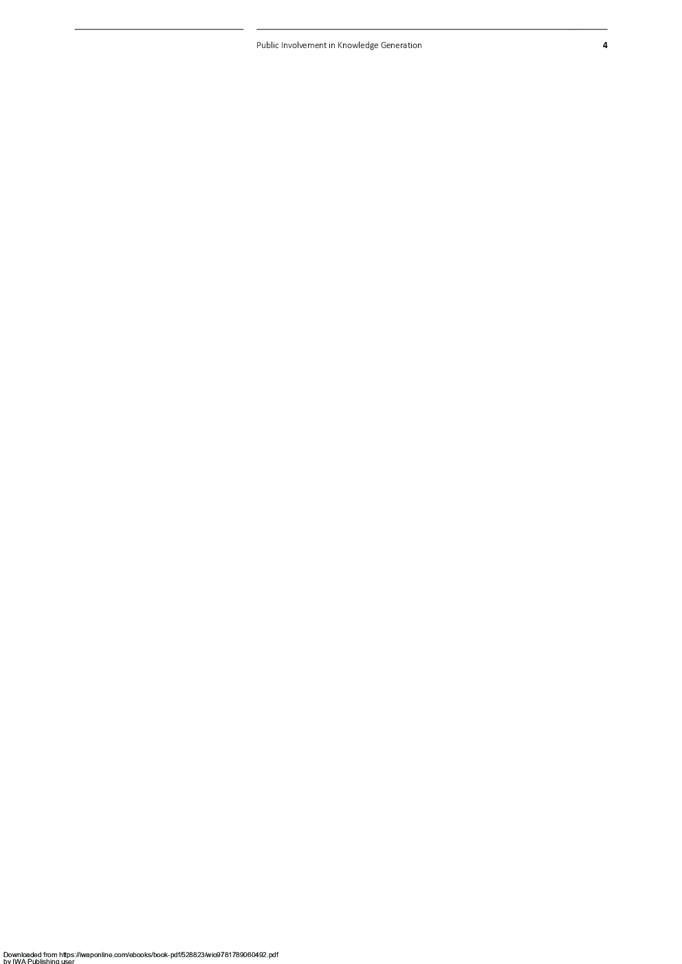 Public Involvement In Knowledge Generation - Page 4