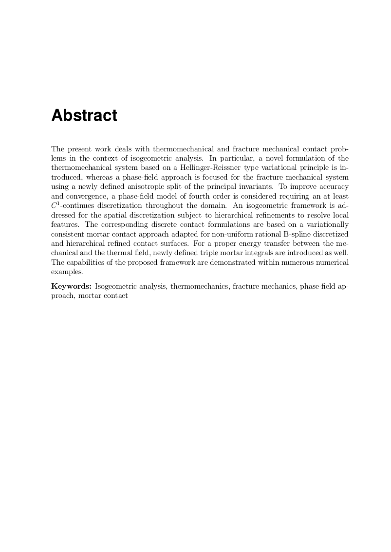 Isogeometric Analysis And Hierarchical Refinement For Multi-field Contact Problems - Page 4