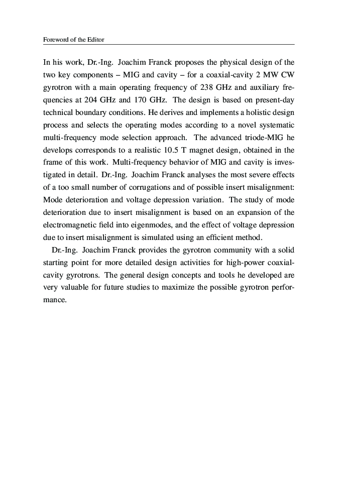 Systematic Study Of Key Components For A Coaxial-Cavity Gyrotron For Demo - Page 5