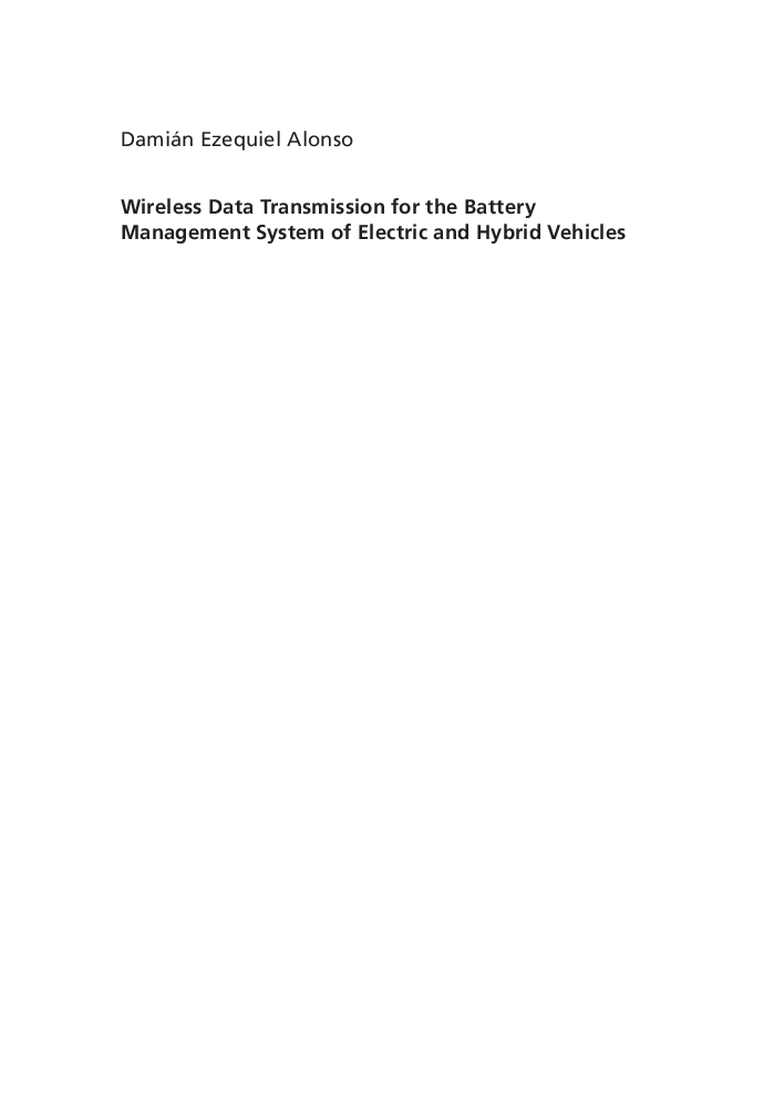 Wireless Data Transmission For The Battery Management System Of Electric And Hybrid Vehicles - Page 3