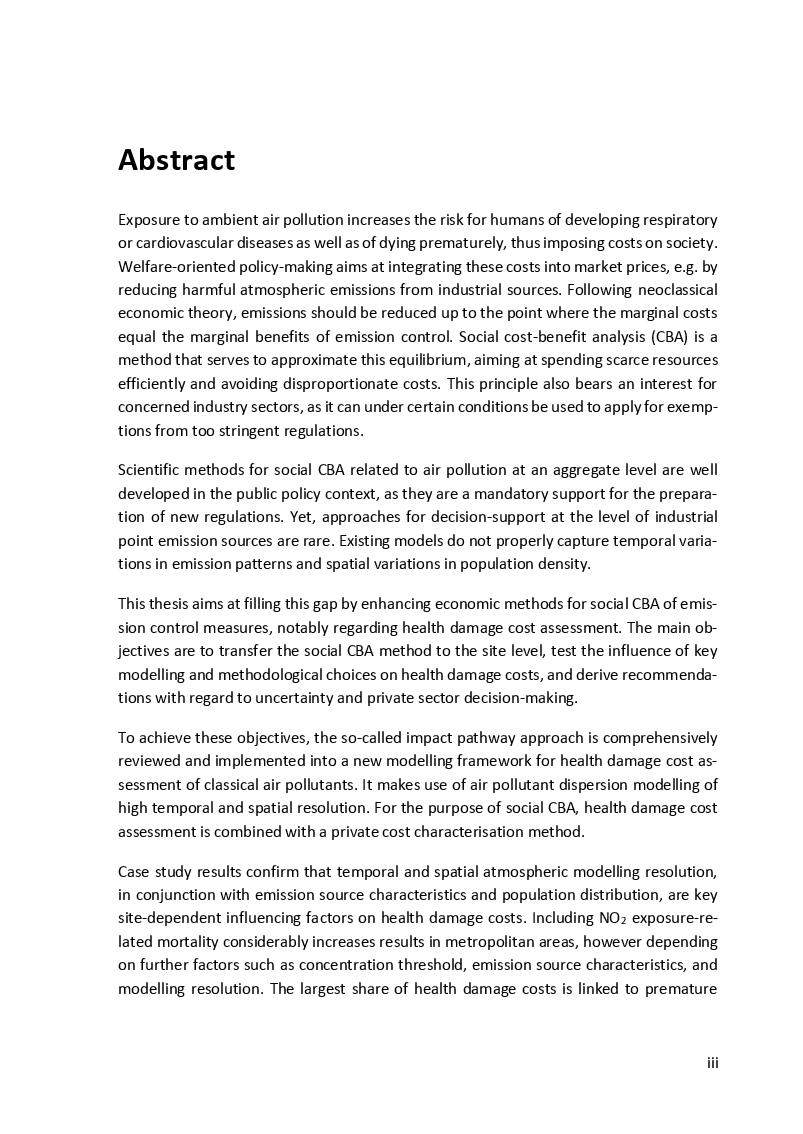 Social Cost-Benefit Analysis Of Air Pollution Control Measures - Page 5