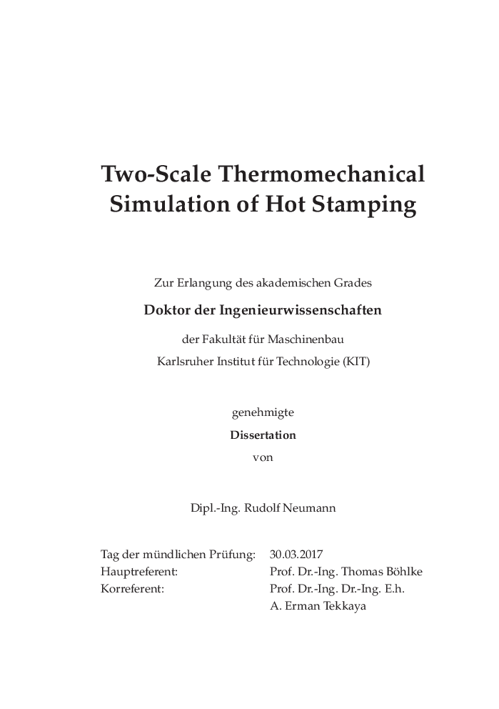 Two-Scale Thermomechanical Simulation Of Hot Stamping - Page 4