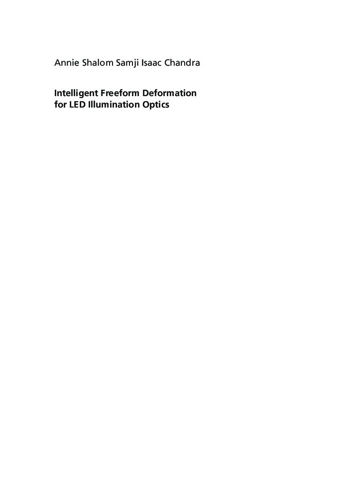 Intelligent Freeform Deformation For Led Illumination Optics - Page 3