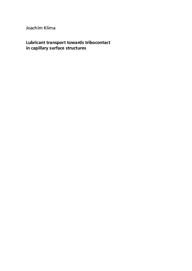 Lubricant Transport Towards Tribocontact In Capillary Surface Structures - Page 3