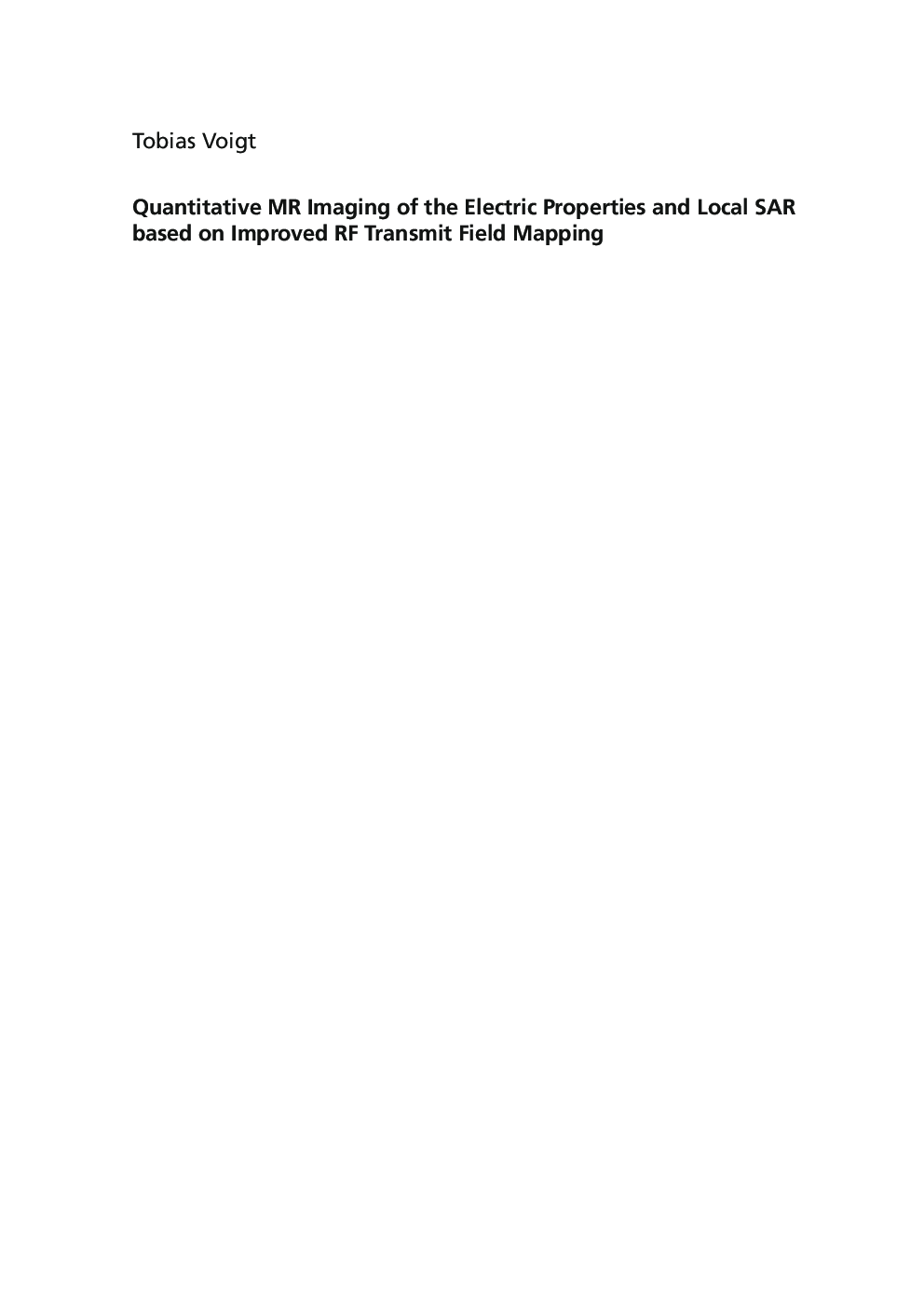 Quantitative Mr Imaging Of The Electric Properties - Page 2