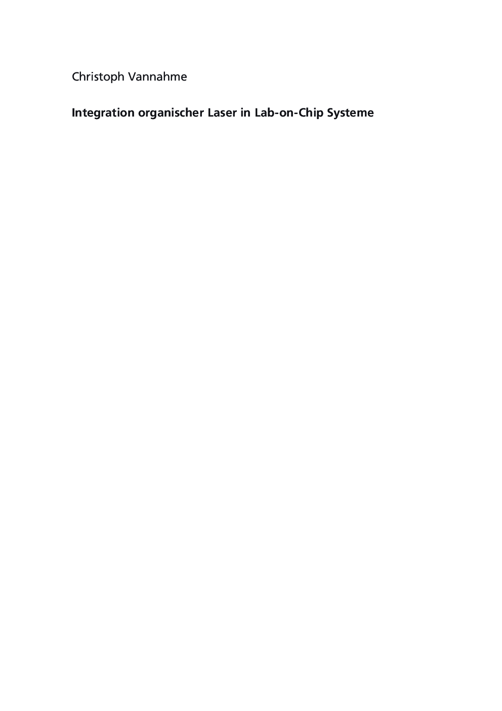 Integration Organischer Laser In Lab-On-Chip System - Page 3