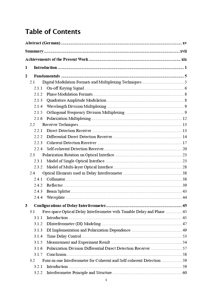 Optical Delay Interferometers And Their Application For Self-coherent Detection - Page 5