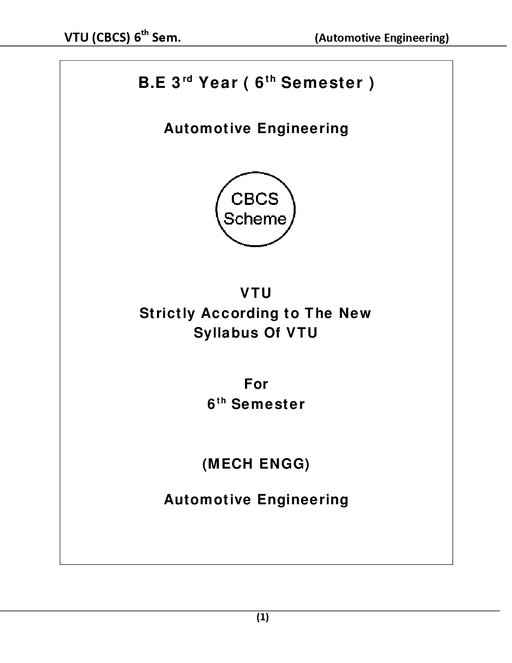 Automotive Engineering For VTU BE 6th Sem Mechanical Engineering - Page 2