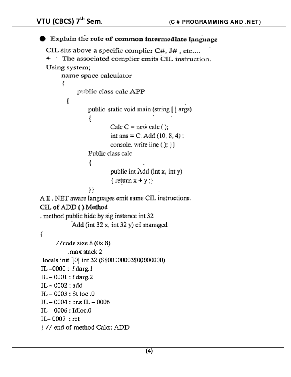 C Programming And Net For VTU BE 7th Sem Computer Science Engineering - Page 5