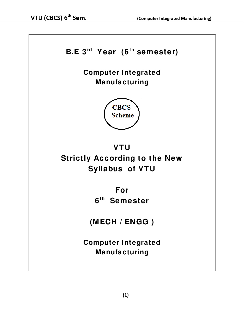 Computer Integrated Manufacturing For VTU BE 6th Sem Mechanical Engineering - Page 2