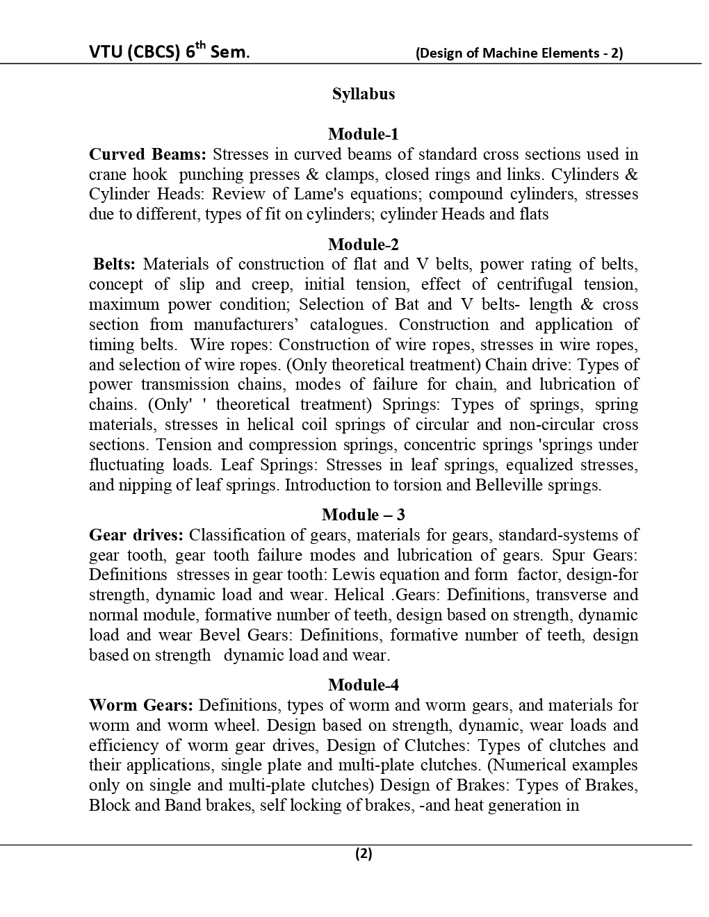 Design Of Machine Elements - 2 For VTU BE 6th Sem Mechanical Engineering - Page 3