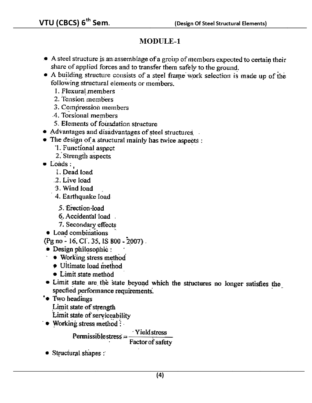 Design Of Steel Structural Elements For VTU BE 6th Sem Civil Engineering - Page 5