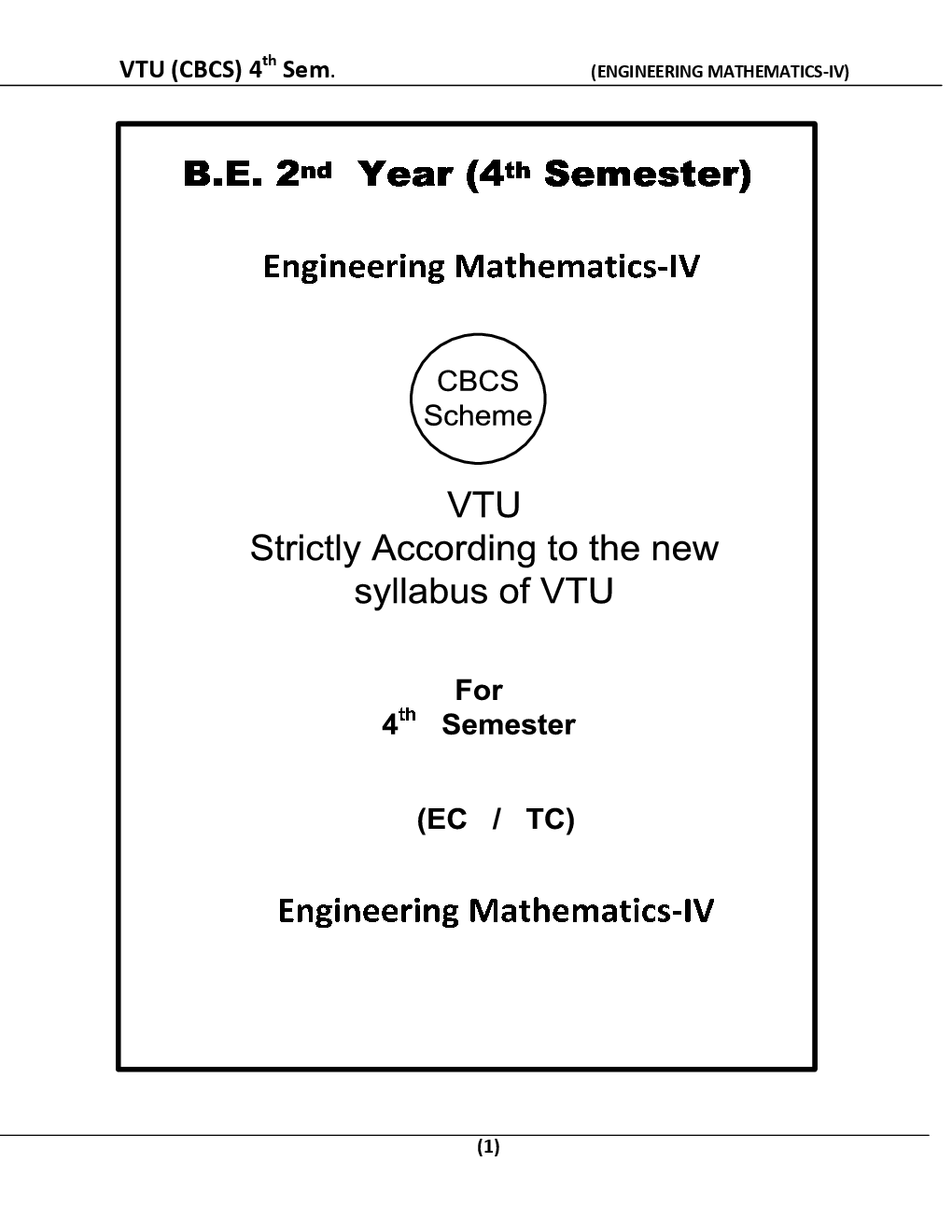 Engineering Mathematics-IV For VTU BE 4th Sem Electronic Communication Engineering - Page 2