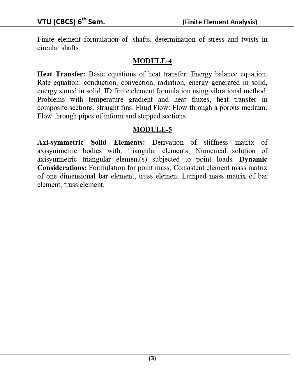 Finite Element Analysis For VTU BE 6th Sem Mechanical Engineering - Page 4