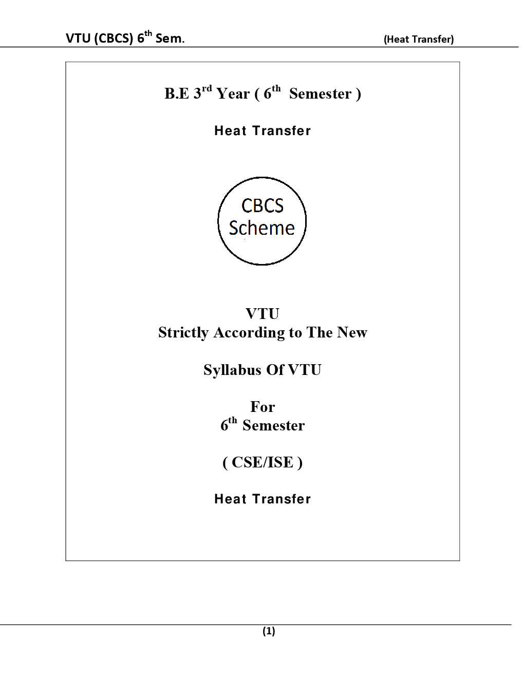 Heat Transfer For VTU BE 6th Sem Computer Science Engineering - Page 2