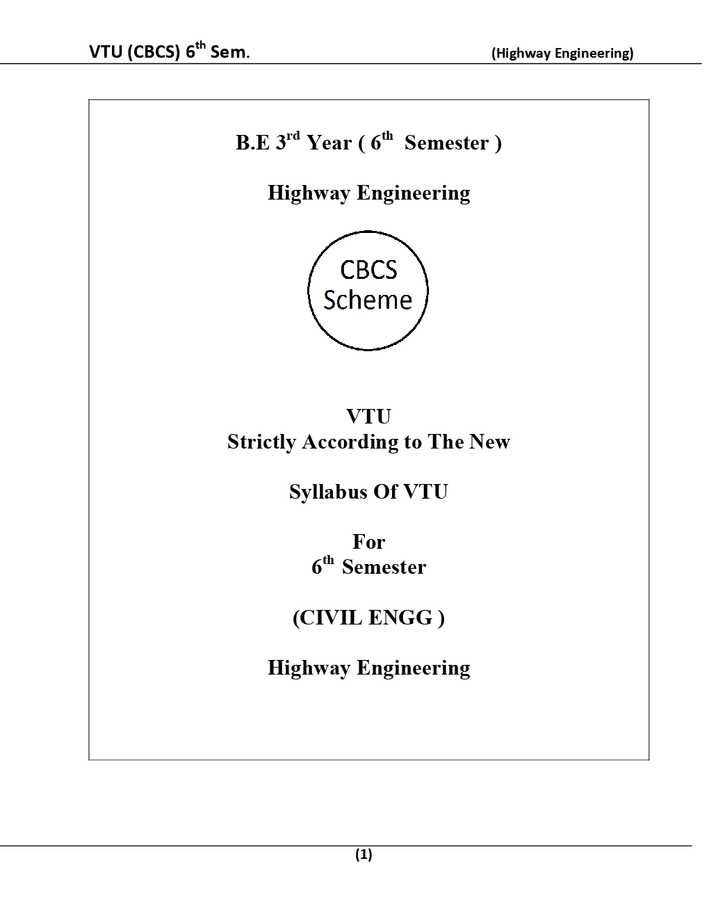 Highway Engineering For VTU BE 6th Sem Civil Engineering - Page 2