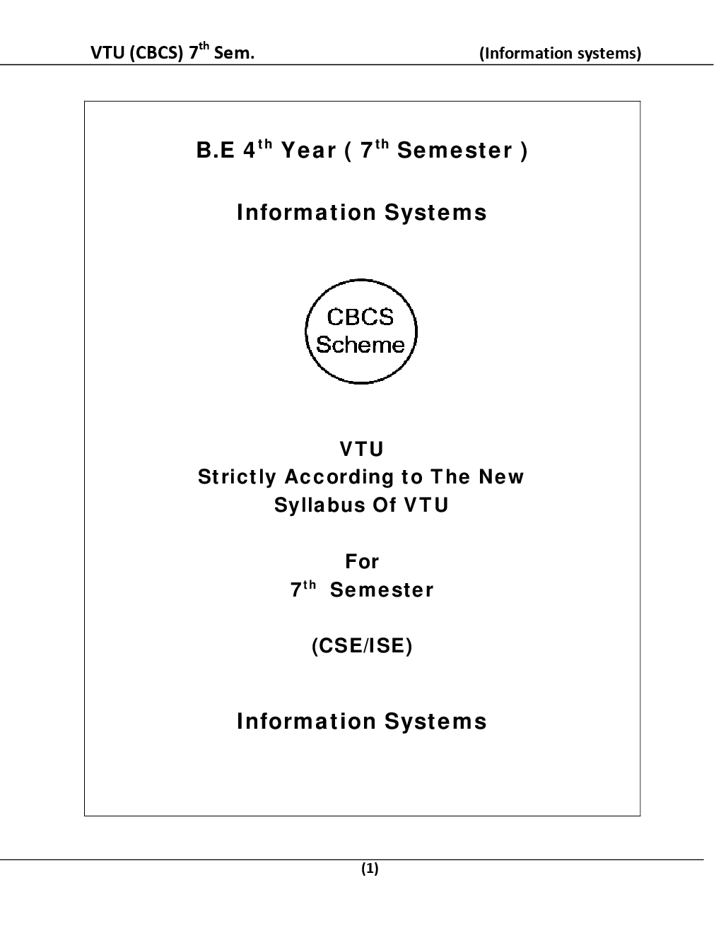 Information Systems For VTU BE 7th Sem Computer Science Engineering - Page 2