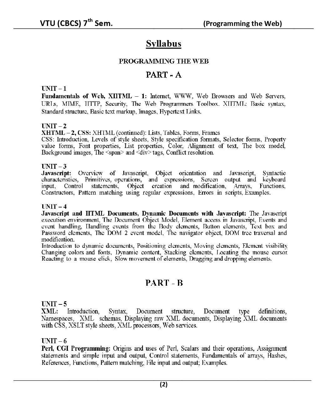 Programming The Web For VTU BE 7th Sem Computer Science Engineering - Page 3