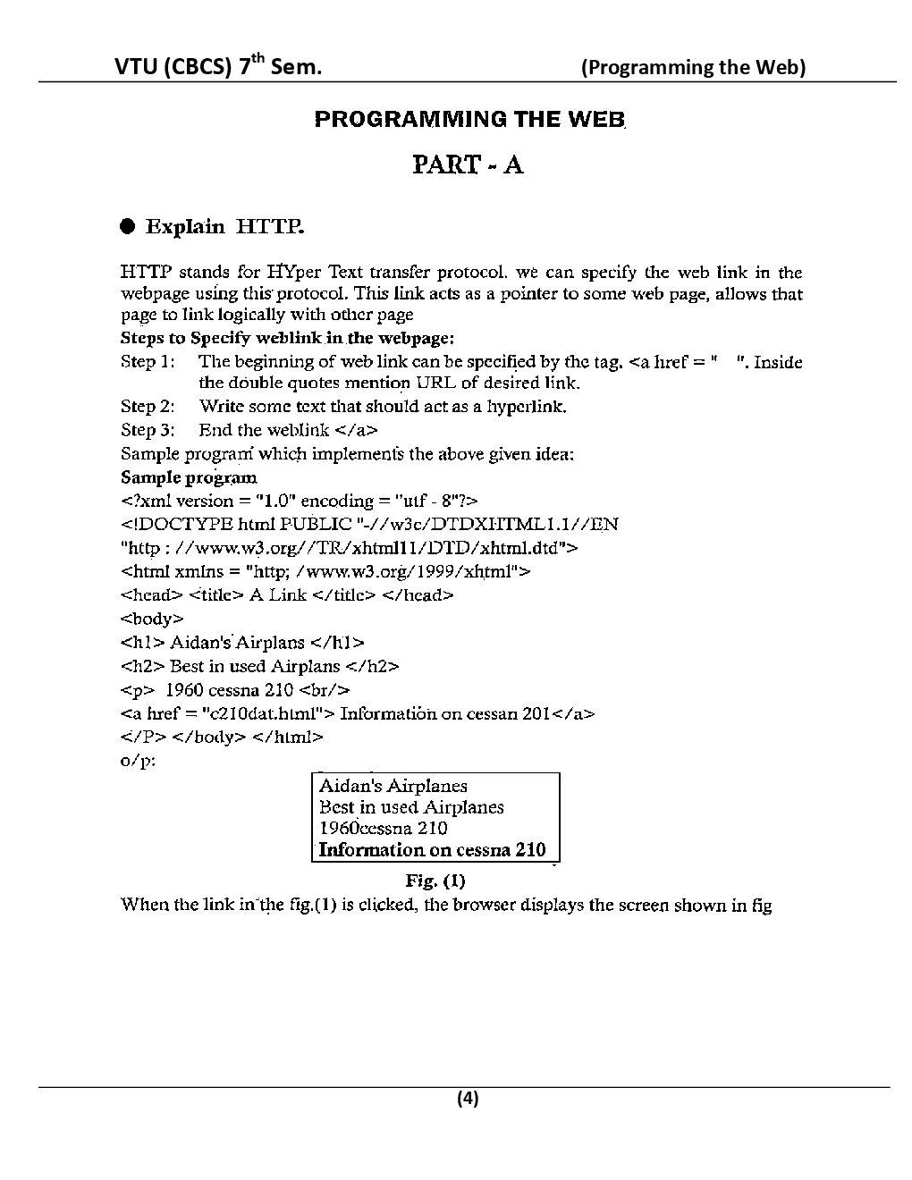 Programming The Web For VTU BE 7th Sem Computer Science Engineering - Page 5