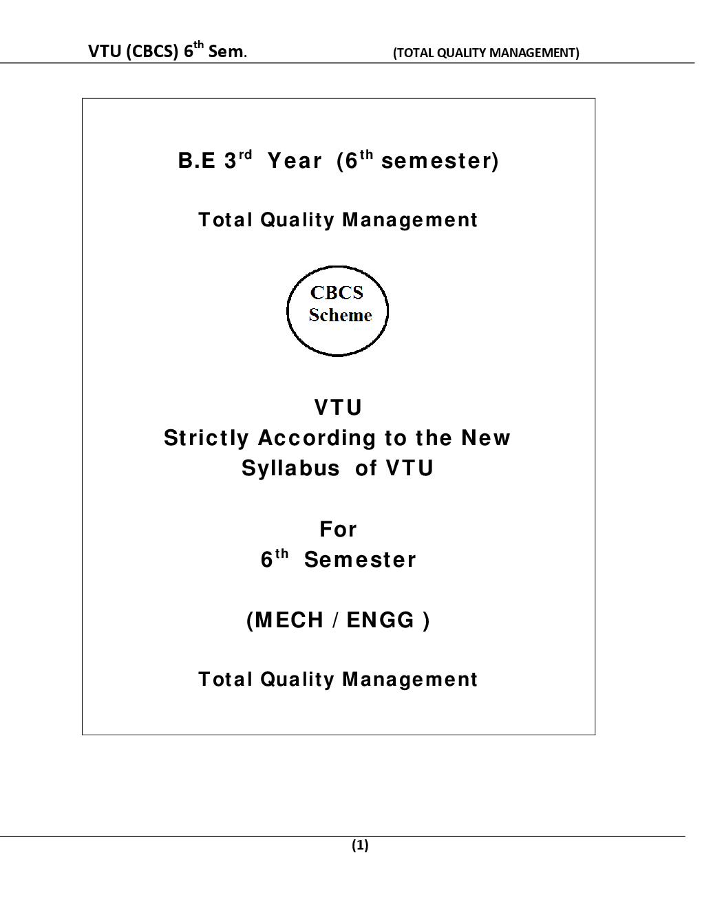 Total Quality Management For VTU BE 6th Sem Mechanical Engineering - Page 2