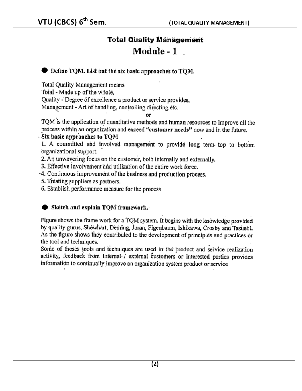 Total Quality Management For VTU BE 6th Sem Mechanical Engineering - Page 3