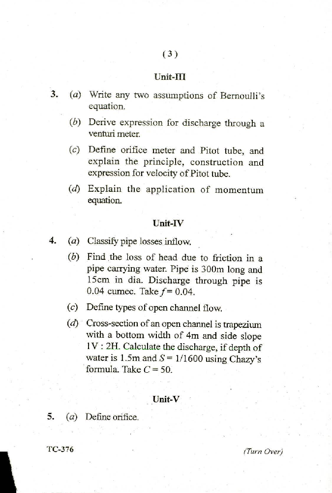 CSVTU Civil Engineering Previous Year Question Paper All Semester 2018 - Page 4