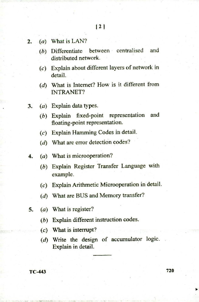 CSVTU Computer Science Engineering Previous Year Question Paper All Semester 2018 - Page 3