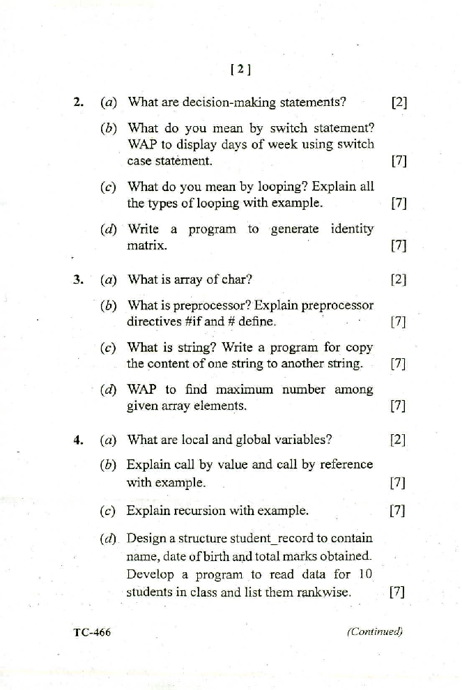 CSVTU Computer Science Engineering Previous Year Question Paper All Semester 2018 - Page 5