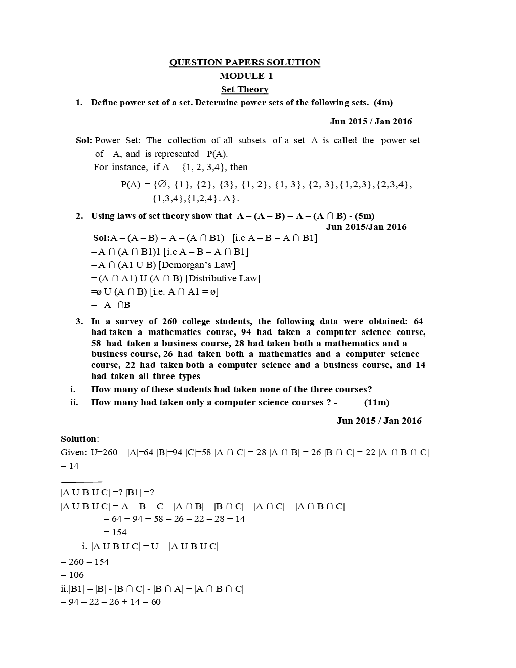 VTU  Discrete Mathematical Structures Question With Solution  B.E. 3rd Semester Computer Science  Engineering - Page 2