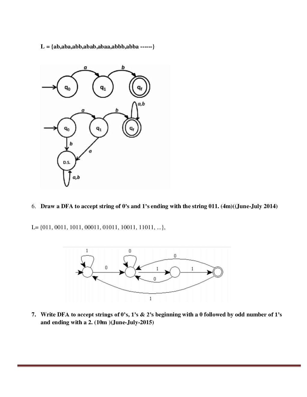 VTU  Formal Languages And Automata Theory  Question With Solution B.E. 5th Semester  Computer  Science  Engineering - Page 4