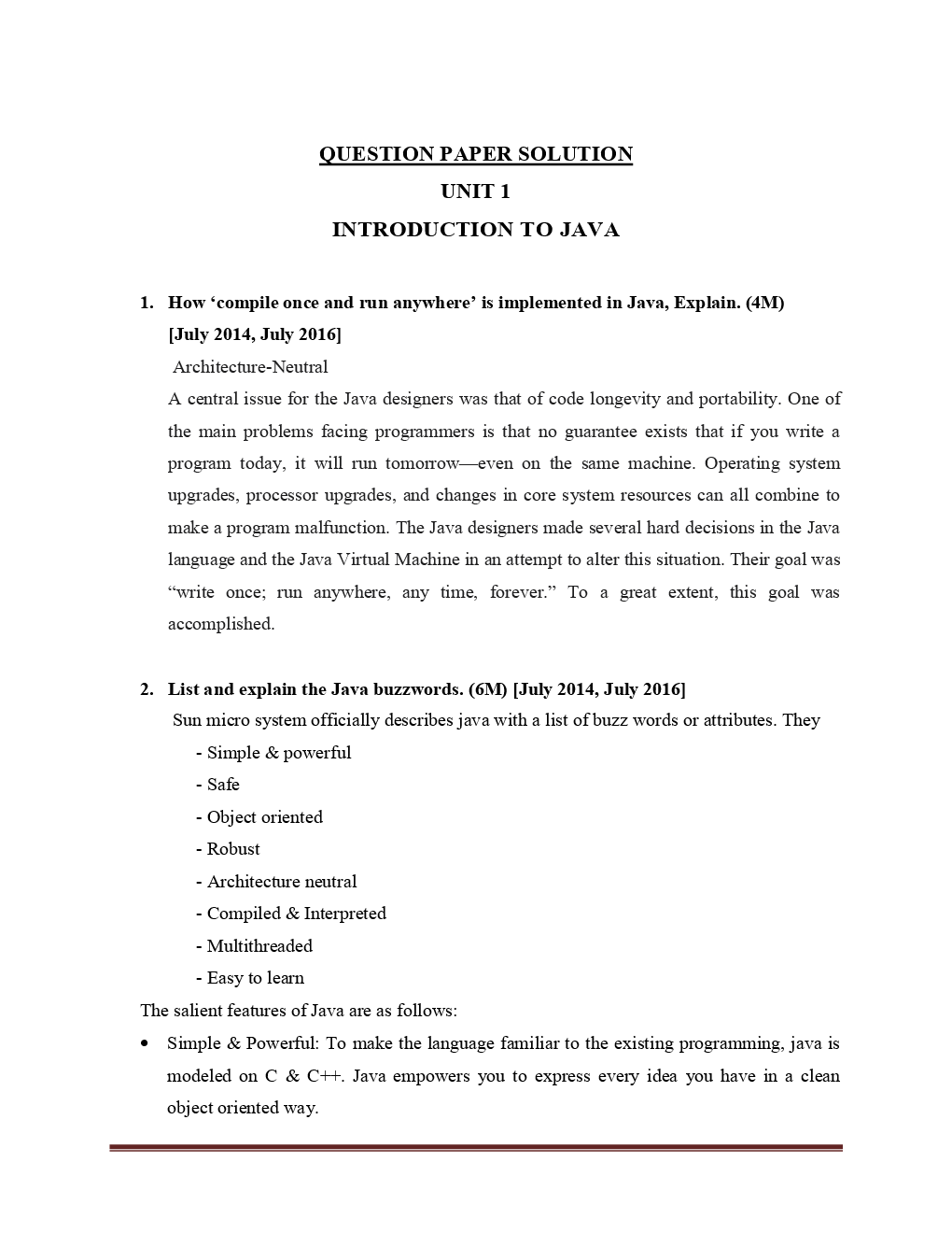 VTU  Java And J2EE  Question With Solution B.E. 7th Semester  Computer Science  Engineering - Page 2
