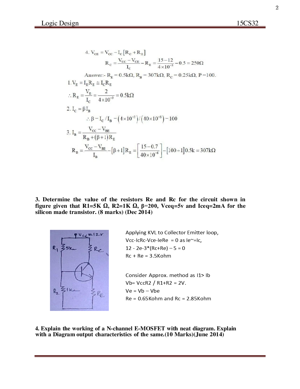 VTU Analog And Digital Electronics Question With Solution B.E. 3rd Semester Computer Science Engineering - Page 3