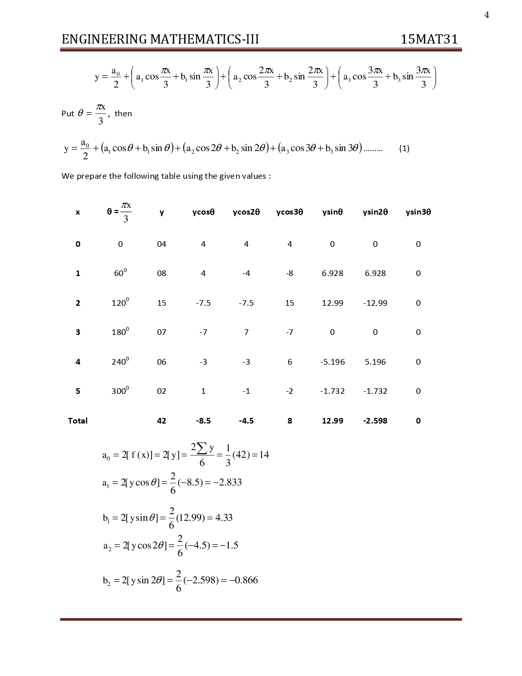 VTU   Engineering Mathematics - III  Question With Solution B.E. 3rd Semester Electrical And Electronic Engineering - Page 5