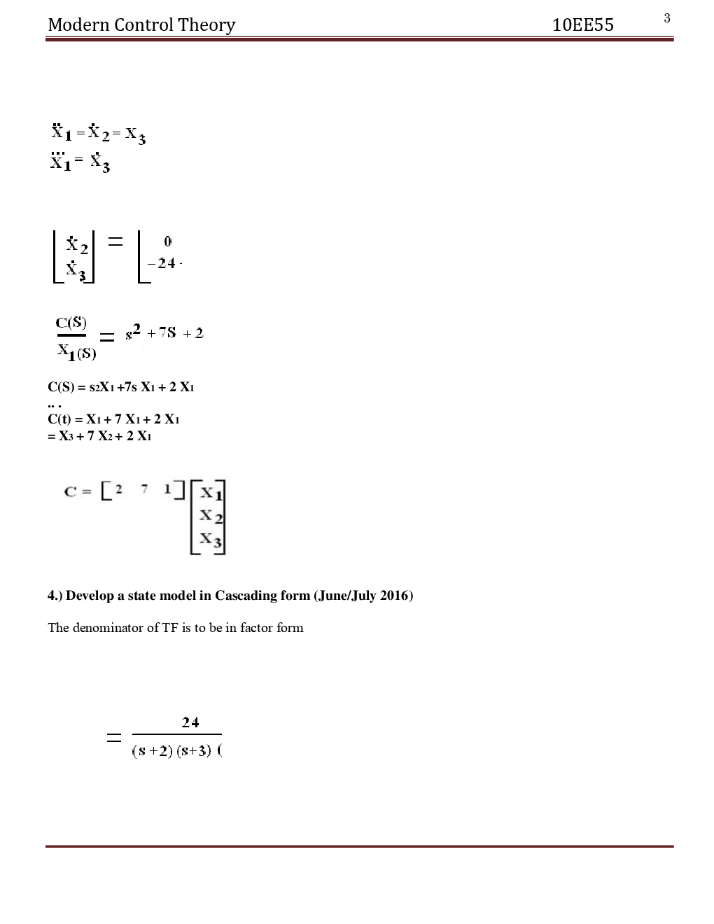 VTU  Modern Control Theory Question With Solution B.E. 5th Semester Electrical And Electronic Engineering - Page 4