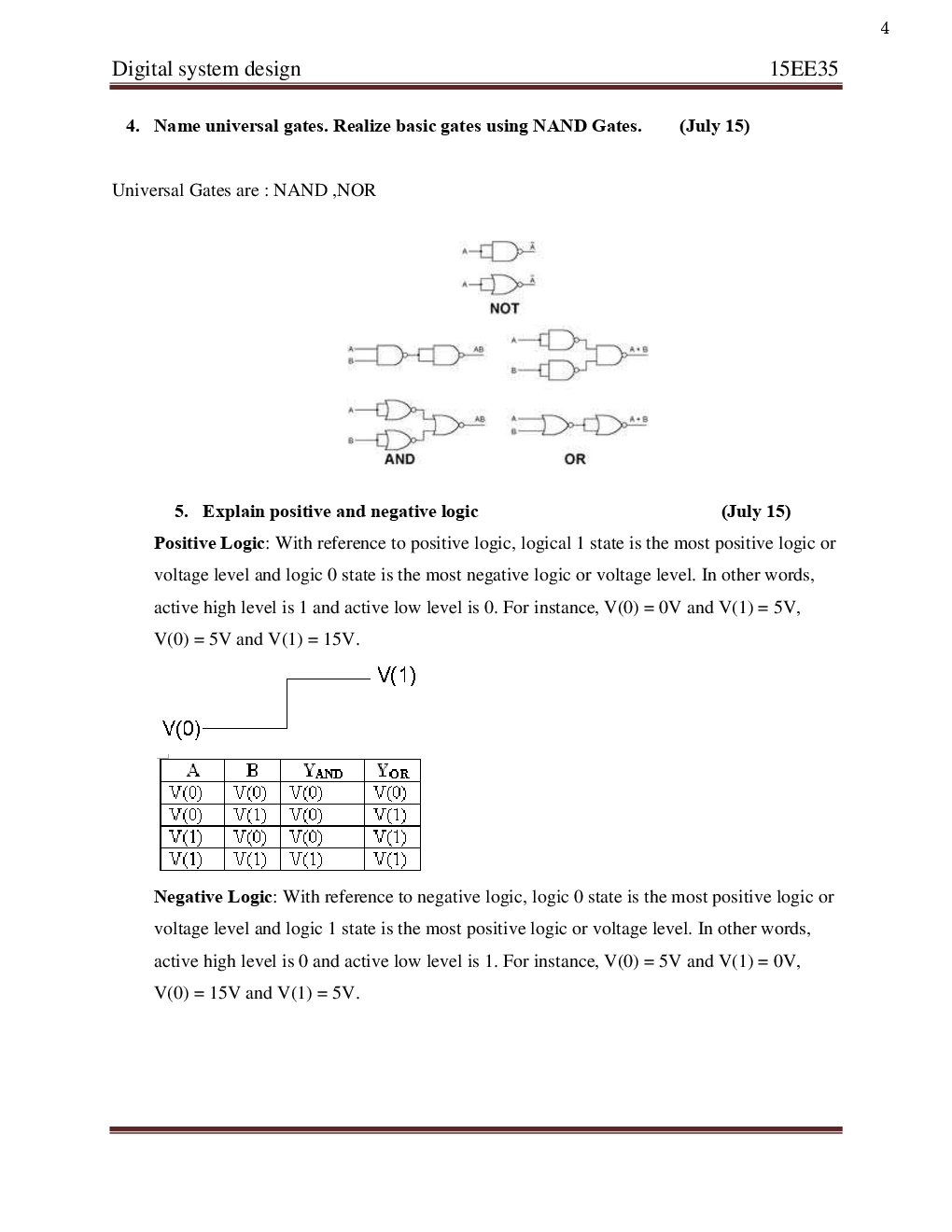 VTU Digital System  Design - Questions With Solution B.E. 3rd Semester Electrical And Electronic Engineering - Page 5