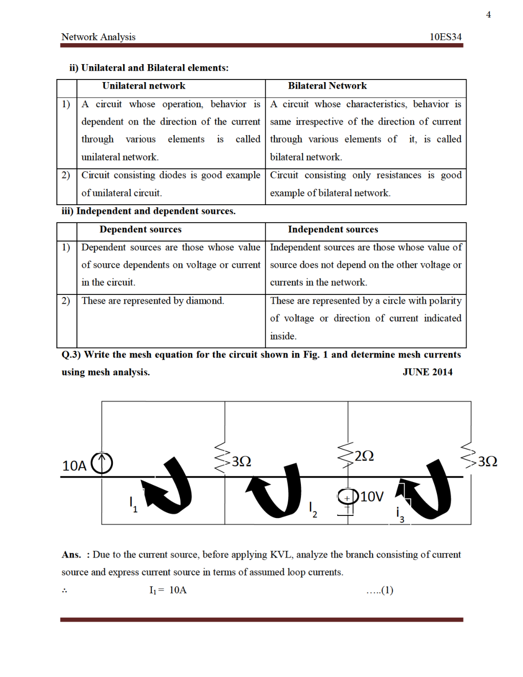 VTU Electric Circuit  Analysis - Question With Solution B.E. 3rd Semester Electrical And Electronic Engineering - Page 5