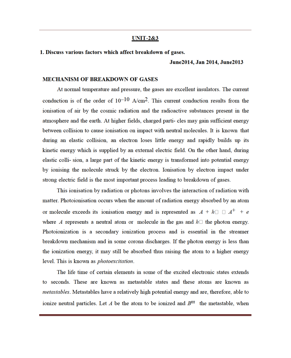 VTU High Voltage Engineering  Question With Solution B.E. 7th Semester Electrical And Electronic Engineering - Page 5