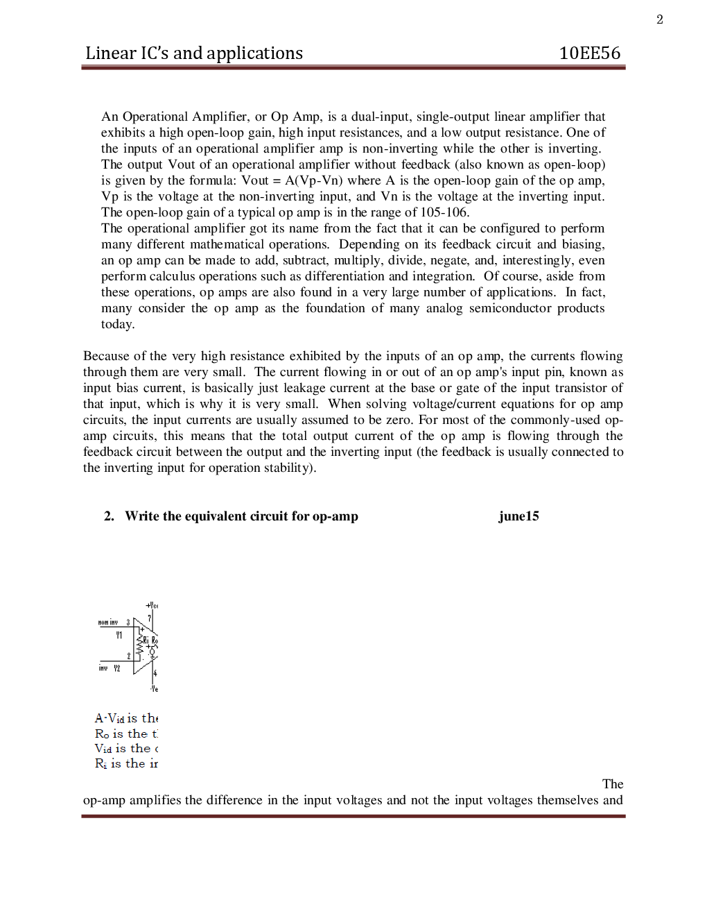 VTU Linear ICS And Applications Question With Solution B.E. 5th Semester Electrical And Electronic Engineering - Page 3