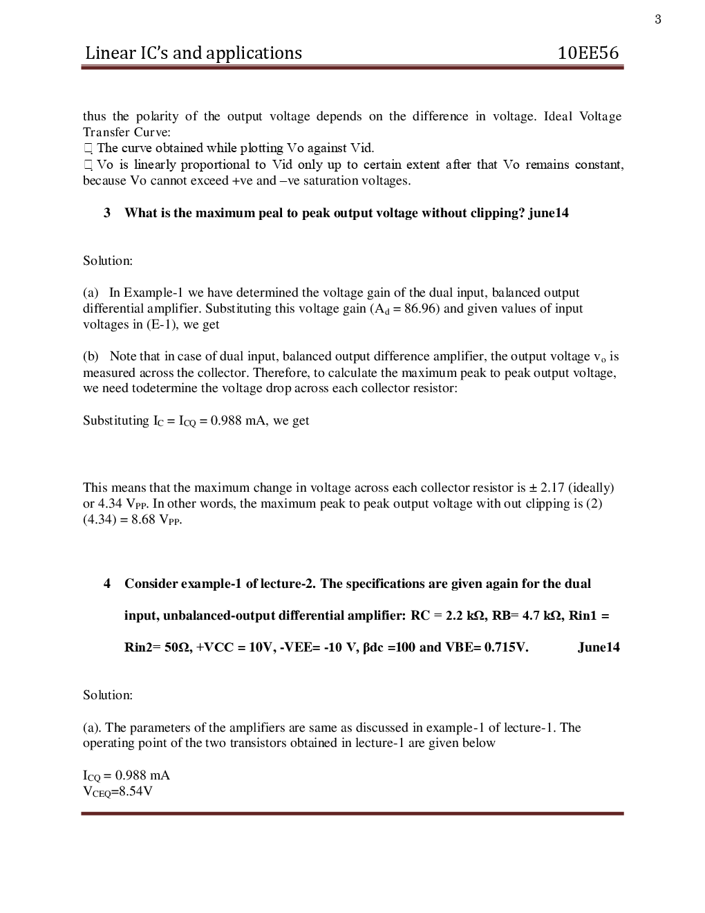 VTU Linear ICS And Applications Question With Solution B.E. 5th Semester Electrical And Electronic Engineering - Page 4