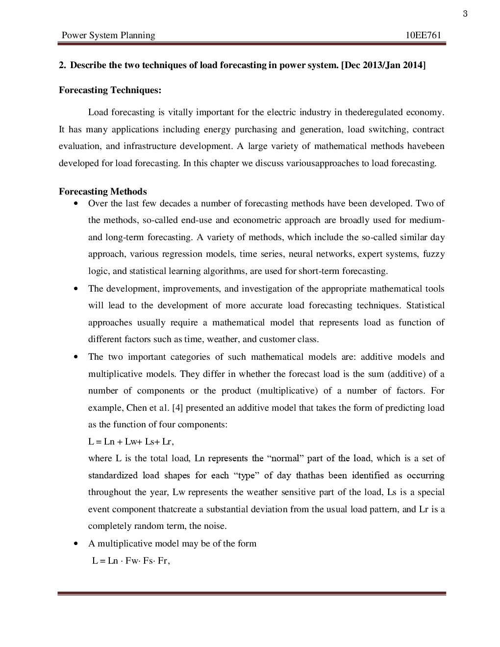 VTU Power System Planning  Question With Solution B.E. 7th Semester Electrical And Electronic Enginering - Page 4