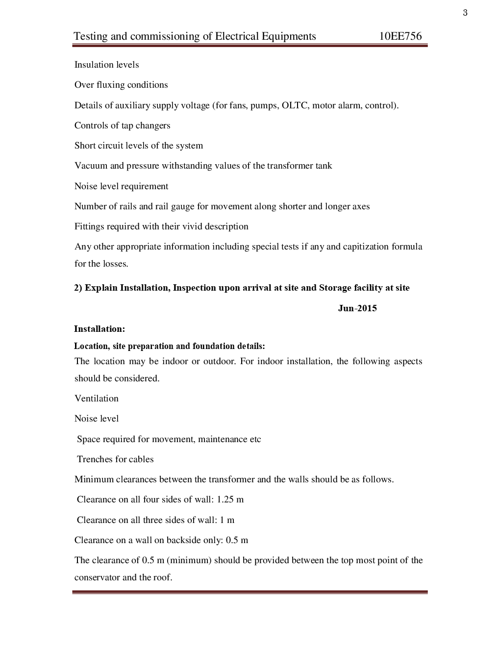 VTU Testing And Commissioning Of Electrical  Equipment Question With Solution B.E. 7th Semester Electrical And Electronic Engineering - Page 4