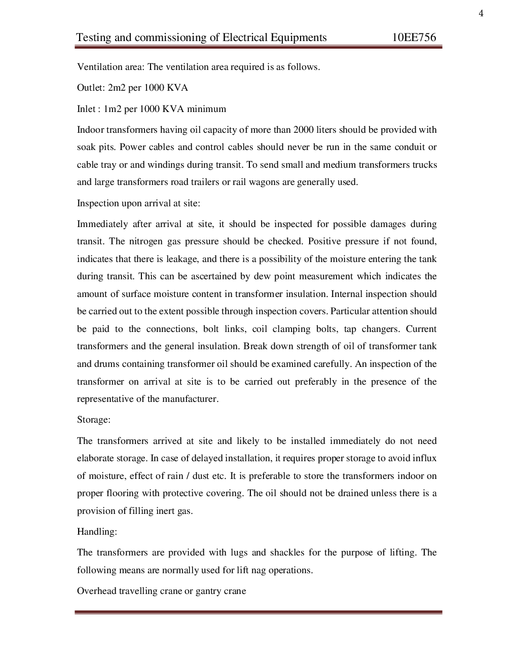 VTU Testing And Commissioning Of Electrical  Equipment Question With Solution B.E. 7th Semester Electrical And Electronic Engineering - Page 5